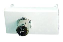 45983 SBR: Modul s 1 konektorom IEC samica / Typ F, 1-modul, biela