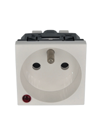 LE-S77140 Mosaic Z�suvka s prep�ovou ochranou, s optickou signaliz�ciou, biela