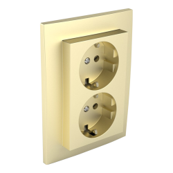 90331_CDU: Komplet dvojzsuvka (Schuko), zlat