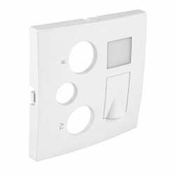 90770 TBR: Kryt multim. z�suvky R-TV-SAT RJ45/R-TV-SAT - RJ45-FO, biela